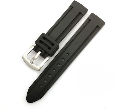 APVMFMKLTG 18mm 20mm 22mm 24mm 26mm 28mm 30mm Weiche Silikon Gummi Uhrenarmband Sport armband Fit for Rolex Wasserdicht Männer Metall Armband Gürtel(18mm)