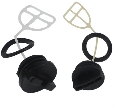 Zilimontt Chainsaw Fuel Cap Oil Cap, Replacement Fuel and Oil Cap Set, with Seals, Chainsaw Accessories Kit, For Chinese 5200 52Cc Chainsaw Replacement Part,Includes Washers