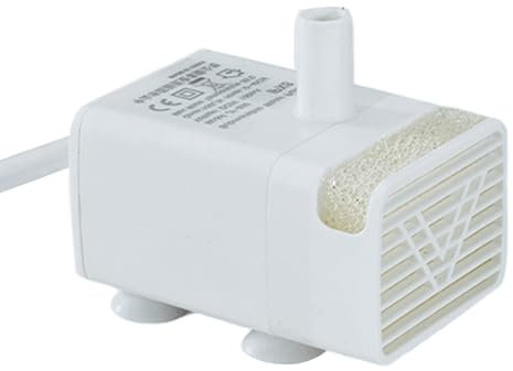 Pompe de fontaine à eau de rechange pour chat, moteur submersible ultra silencieux, 5,5 x 3,8 x 3 cm, fournitures pour animaux domestiques pour hydratation intérieure et extérieure et fraîcheur