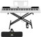 MUSTAR Digital Piano 88 Semi Weighted Keys with Stand, 88 Key Piano Keyboard for Beginners, Full Size Electric Piano Keyboard 88 Keys, 2x25W Stereo Speakers, Case, Sustain Pedal (White)