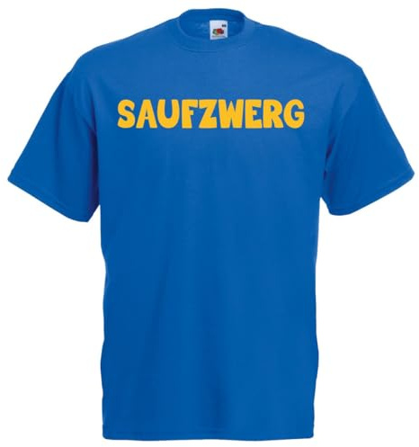 Saufzwerg T-Shirt – Funshirt für JGA, Party & Festival – Trink Shirt für Herren & Damen – lustiges Bier Motto Outfit – Rundhals 100% Baumwolle – Gruppenkostüm & Geschenkidee