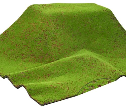 NINMORTH Artificial Moss Mat 100 x 100 cm Fake Grass Rug Indoor Outdoor Home Patio Garden Decoration, Silk-Cotton Blend