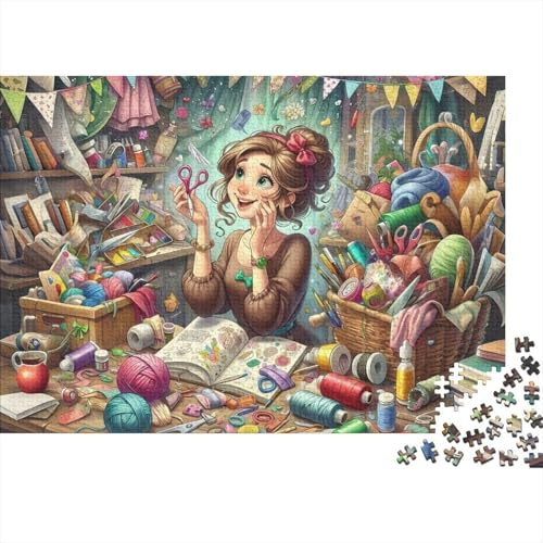 Geschickte Frauen Studio Jigsaw Puzzle 1000 Teile in Premium-Qualität Lieblingspuzzle Als Brain Training Puzzle Für Wanddekoration Und Als Geschenk 70x50cm/1000pcs