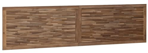 vidaXL Bettkopfteil Natur Massivholz Teak