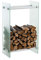 CLP Kaminholzregal/Kaminholzständer Dacio aus Milchglas I stabile Konstruktion I Holzlager I modernes Glasregal mit Bodenschonern, Farbe:weiß, Größe:35x80x100 cm