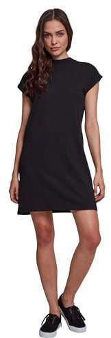 Urban Classics Women's Overcut Shoulder Shirt Dress for Women Ladies Turtle Extended Shoulder Dress Available in Over 10 Colours Sizes XS - 5XL, Black, XXL