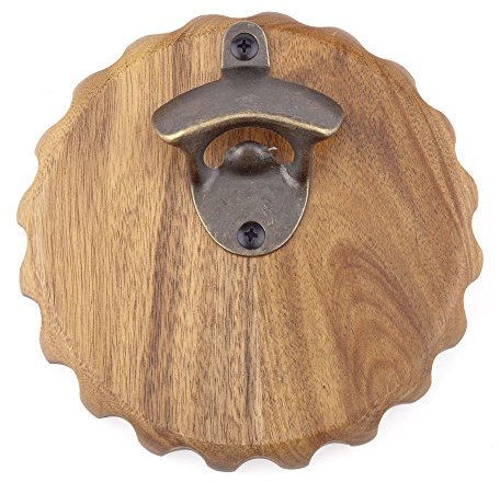 ILEAF Bierdeckel Antik Bronze Flaschenöffner und Kappenfänger für den täglichen Gebrauch, Bar Partys Geschenke