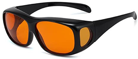 Eyekepper Anti Blaulicht Lesebrille Blaues Licht Blockierung Orangefarbene Linse Schutzbrille Fit over Brillen -Schwarz