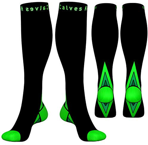 (2 Pairs)Compression Socks / Stockings for Men & Women,Speed Up Recovery BEST Graduated Athletic Fit for Travel, Running, Nurses,Shin Splints, Flight & Maternity Pregnancy. Boost Stamina, Circulation