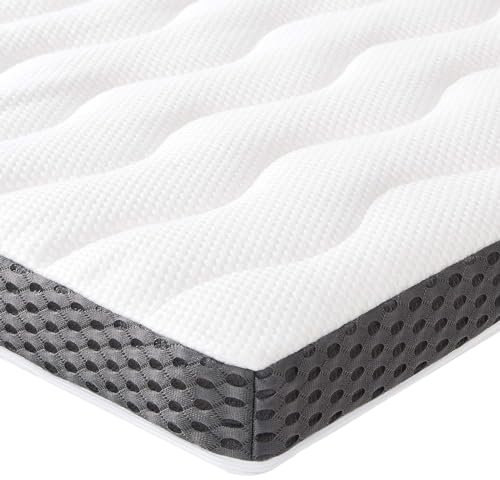 Amazon Basics Comfort Memoryschaum Matratzenauflage, Plüsch, 180 x 200 cm, 7 cm Höhe, weiß