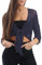 Love My Fashions® Women’s Fish Net Knitted Tie Up Bolero Shrug Top Ladies 3/4 Sleeve One Size Fits All Navy Blue