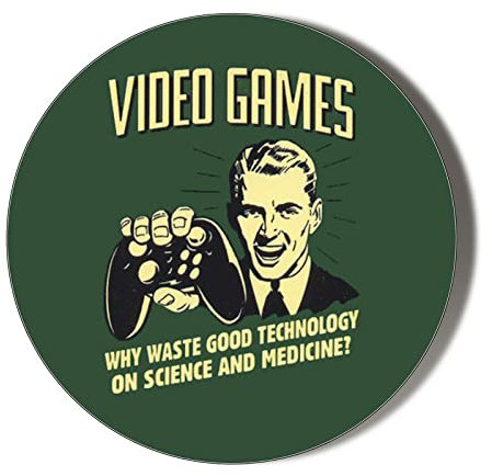 VIDEO GAMES RETRO 38mm Round Fridge Magnet