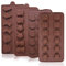 4 Stampi in Silicone per Cioccolatini Natalizi, Stampi per gelatina Natalizi Sonku in silicone con forme di stella, confezione regalo, albero di Natale, testa di Babbo Natale, bastoncino di zucchero