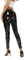 Negligee Plus Size Leder Sexy Shiny Leggings Frauen PVC Reißverschluss Punk Rock Disco Legging Latex Skinny Pencil Schwarze Hose Hot Pants-Schwarz_XL