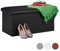 Relaxdays Sitzbank, Stauraum, Kunstleder, faltbar, gepolstert, Flur, Schlafzimmer, HBT 37,5 x 76,5 x 38,5 cm, schwarz