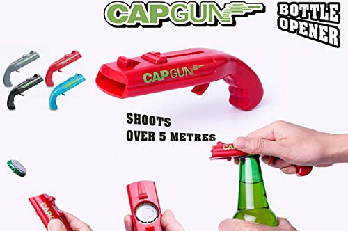 ShenLong - Décapsuleur Pistolet/Mini-Gun Capgun, Ouvre-Bouteille Pistolet - Gris