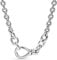 Real Me Link Snake Chain Chunky Infinity Knot Rose Beads Sliding 925 Sterling Silver Necklace For Fashion Bead Charm DIY Jewelry
