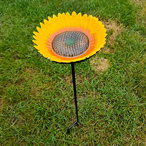 Garden Ornaments & Accessories Sunflower Bird Feeder On Spike Cast Iron