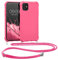 kwmobile Carcasa Colgante Compatible con Apple iPhone 11 Funda con Cuerda - Funda con Correa Colgante Ajustable - Rosa neón Mate