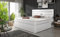 A-dekor home Boxspringbett ALPI Hotelbett, kontinentales Bett,140/160/180x200cm,Grau/Schwarz/Weiß/Blau/Grün, Bettkasten, Bonell Matratze, Topper (160 x 200 cm, Soft 17 Weiß Kunstleder)