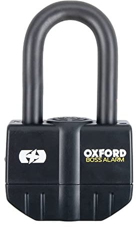 Oxford Security Motorcycle Boss Alarm 16mm Sold Secure Motorbike Padlock Black LK484 (Black)