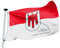 FLAGLY Premium Flagge Vorarlberg 100x150cm - 115g/m² Stoffgewicht - gedruckt, robustes und witterungsbeständiges Glanzpolyester mit Ösen (100 x 150 cm, Vorarlberg)