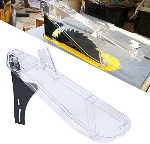 SENDERPICK Capot de protection pour lame de scie circulaire de table 30,5 cm - Couvercle en plastique transparent pour collecte de poussière