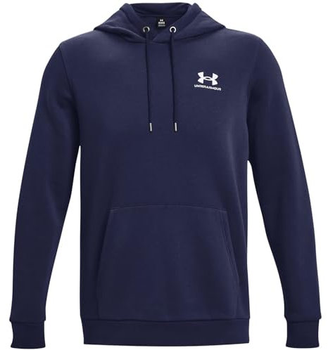 Under Armour Mens Essentialsn Fleece Hoodie Blue XS