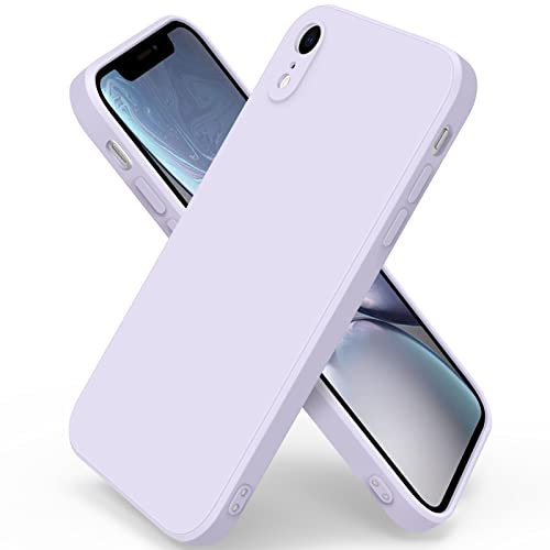 AK Custodia per iPhone XR 6,1 Cover in Silicone Liquido Ultra Sottile con Rivestimento in Morbido Tessuto in Microfibra, Custodia Protettiva Completa per iPhone XR