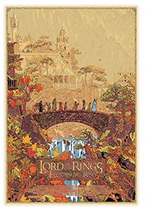 EFEZAC Poster Der Herr der Ringe, Leinwandposter, Schlafzimmer-Dekor, Sportlandschaft, Büro, Raumdekoration, Geschenk, ungerahmt, 30 x 45 cm