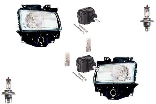 Johns, Scheinwerfer passend für VW Transporter T4 96-03 Leuchtmitt. Li. Re + Stellmotor