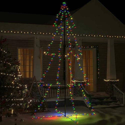 Bussandri Exclusive - Weihnachtsbaum Kegelform 360 LEDs Innen- und Außenbereich 143x250 cm