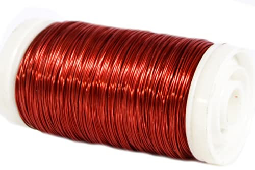Decolackdraht 160m // Ø 0,3mm // 100g // Dekodraht Basteldraht Bindedraht Blumendraht // für Blumengestecke Dekokränze und ideal zum Basteln (Rot) Floristik Handwerk Bastelarbeiten