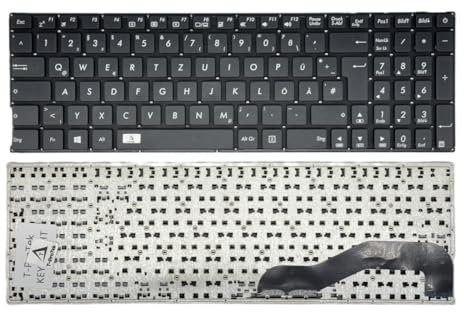 T-ProTek Tedesca - Tastiera nera senza cornice compatibile per Asus X540S, X540