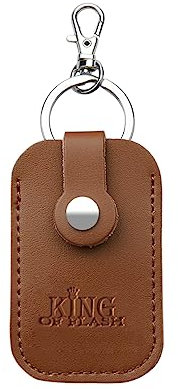 King of Flash USB Flash Drive Portable Travel Memory Stick Shuttle Carry Case - Holds 1 USB Sticks with Keyring Hook (Brown)
