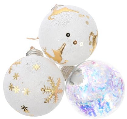DECHOUS 3st Weihnachtskugel-anhänger Christbaumkugeln Dekorationen Befüllbare Weihnachtskugeln Zum Basteln Beleuchtete Weihnachtskugeln Wandbehang Weihnachten Das Haustier Büro