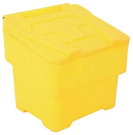 60-Litre Yellow Grit Bin with Hinged Lid