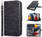 Zouzt Case for iPhone 13 Pro Max / 12 Pro Max (6.7 Inch), Premium PU Leather Wallet Case with Credit Card Holder Slot Flip Folio Kickstand Shockproof Protective Phone Cover (Black Leopard Pattern)