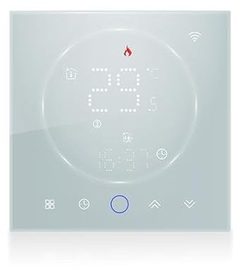 Cronotermostato wifi,Termostati per Caldaia a Gas Boiler/Acqua da parete,Termostato Programmabile Compatibile con Alexa Google Home,Adattatore 503 termostato