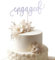 Silver Glitter Engaged Cake Topper - Engagement Theme Cake Topper, Wedding Anniversary Bridal Shower Bachelorette Party Cake Decorations Party Supplies