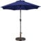 Yaheetech 2.3m Garden Parasol Umbrella Patio Table Umbrella Outdoor Tilting Crank & Handle Parasol with 14kg Resin Base Stand Navy Blue