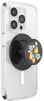 PopSockets Phone Grip for MagSafe with Kickstand, Magnetic Stand, Swappable Top, Secure Hold for iPhone MagSafe Cases, Phone & Tablet Grip - Pear Blossom
