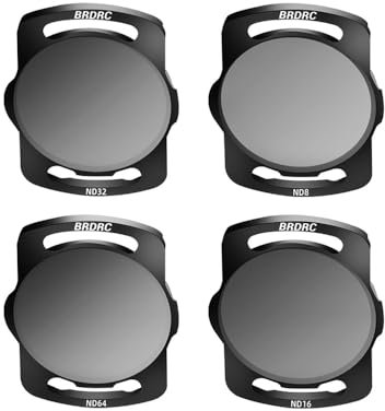 Tiardey 4-teiliges ND-Filterset, kompatibel mit Avata/O3-Lufteinheit, Drohnenfilter ND8, ND16, ND32, ND64, mehrfach beschichtetes Drohnenzubehör für professionelle Luftfotografie