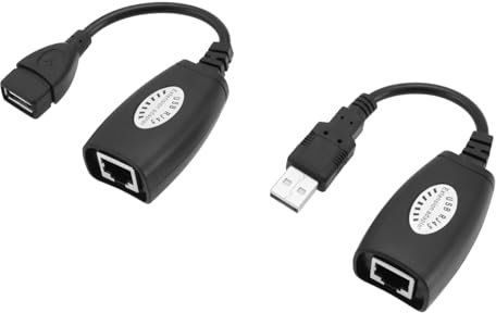 OTOTEC 1 Ensemble d'adaptateur Ethernet USB, Répartiteur Ethernet RJ45 vers Adaptateur d'extension USB pour Cat5/5e/6/6e, Jusqu'à 50 m/164 Pieds, Adapté Aux Ordinateurs, Clés USB, etc.