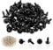 Sicherheitsaugen für Häkeltiere, 300 Stück Sicherheitsaugen 10mm Augen für Häkeltiere mit Unterlegscheiben Schwarz Safety Eyes Puppenaugen Kunststoff Knopfaugen für Puppe Plüschtier Basteln