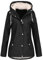 Wintermantel Damen Mittellang Winterjacke Warm Gefüttert Fleece Übergangsjacke Damen Schwarz Jacke Damen Winter Strickjacke Damen Elegant Blau Steppjacke Damen Winter Schwarz
