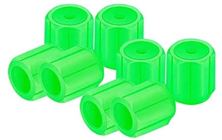 8 Stück Leuchtende Ventilkappen Auto, Motorrad, Fahrrad, Kunststoff, 1,2 x 1,5 cm, Autoventil Kappe, Autoreifen, Reifen Ventilkappen, Reifen Ventildeckel, Ventilkappe (Grün)