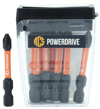RCS PZ2 50mm Length Impact Screwdriver Bits (Tub of 10)