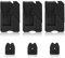 3 Stück Clip-on Werkzeug Gürtelclip, Universal Maßbandhalter Clips für Gürtel Quick Lock Maßband Halterung Werkzeuggürtelhalter für Maßband (Schwarz)