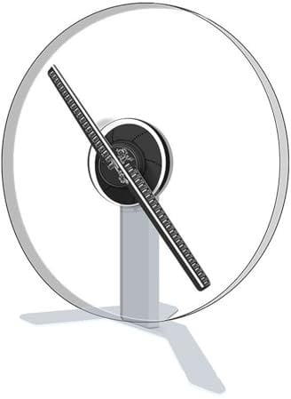 SAFAWOODES 42cm 3D Hologram Digital Wall Mounted Advertising Display Projector Fan High Resolution With WIFI
